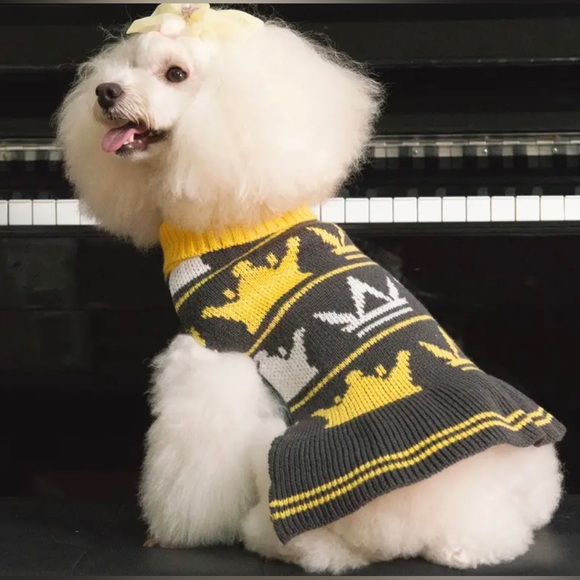 cutebone Other - Cute dog sweater for winter time nice and warm yellow and brown X large